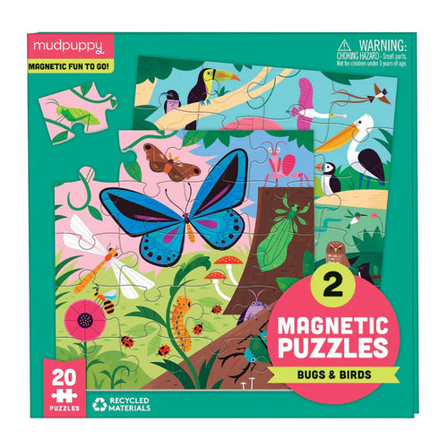 image of bugs and birds magnetic puzzle two pack 