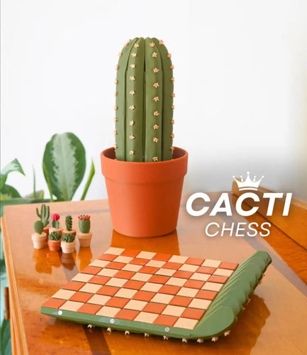 image of the cactus chess set 