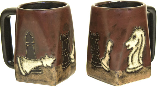 image of the chess pieces handmade mug
