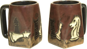 image of the chess pieces handmade mug
