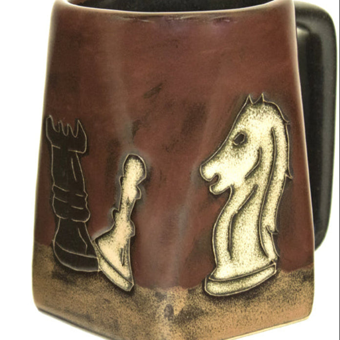 Chess Pieces Square Mug  World Chess Hall of Fame