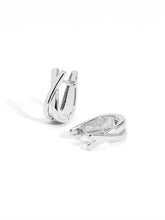 Load image into Gallery viewer, Crisscross Huggie Earrings
