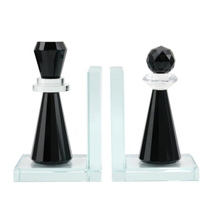 image of crystal king and queen bookends
