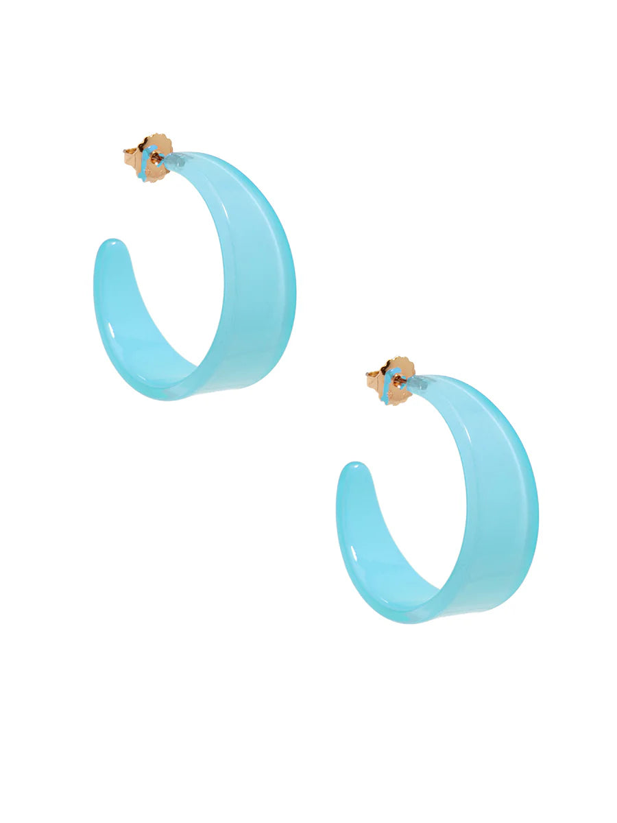 Chunky resin hoop earrings