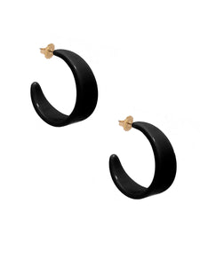 Chunky resin hoop earrings
