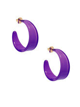 Load image into Gallery viewer, Chunky resin hoop earrings
