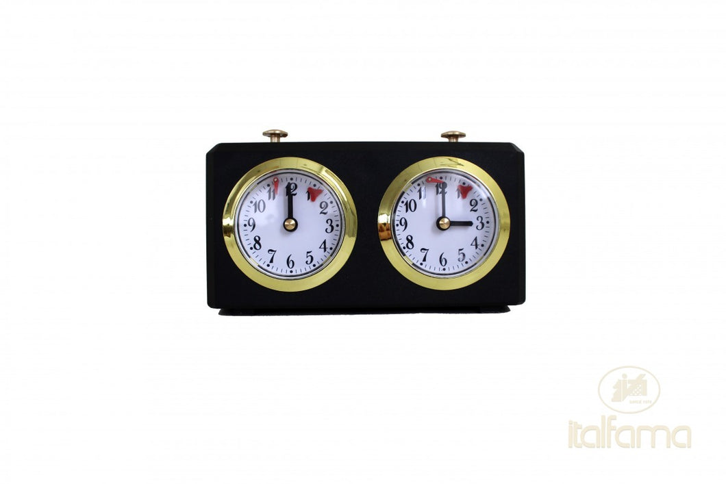 image of black chess clock
