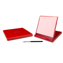 Load image into Gallery viewer, Red 5-inch square portable Buddha Board that folds into its own small easel stand
