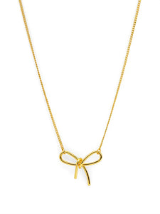 Slim Bow Pendant Necklace