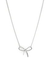 Load image into Gallery viewer, image of slim bow pendant necklace

