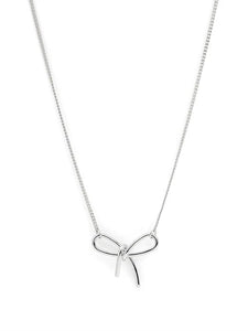 image of slim bow pendant necklace
