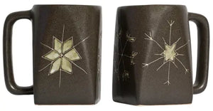 image of the square snowflake homemade mug
