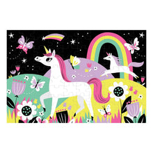 Load image into Gallery viewer, Glow Unicorns Puzzle - 100 pc
