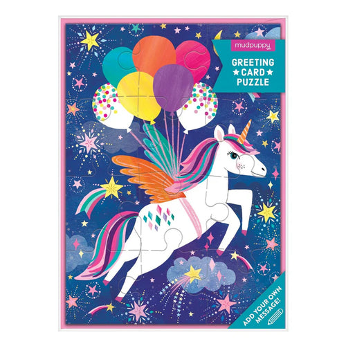 image of Unicorn greeting card puzzle