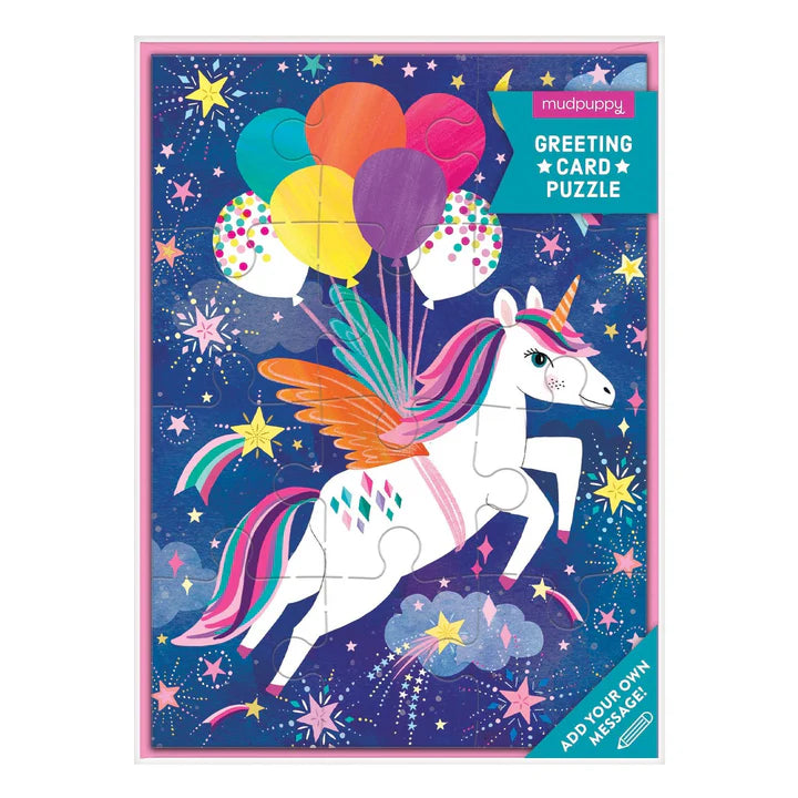 image of Unicorn greeting card puzzle