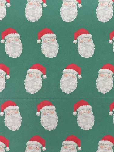 image of vintage santa wrapping paper 
