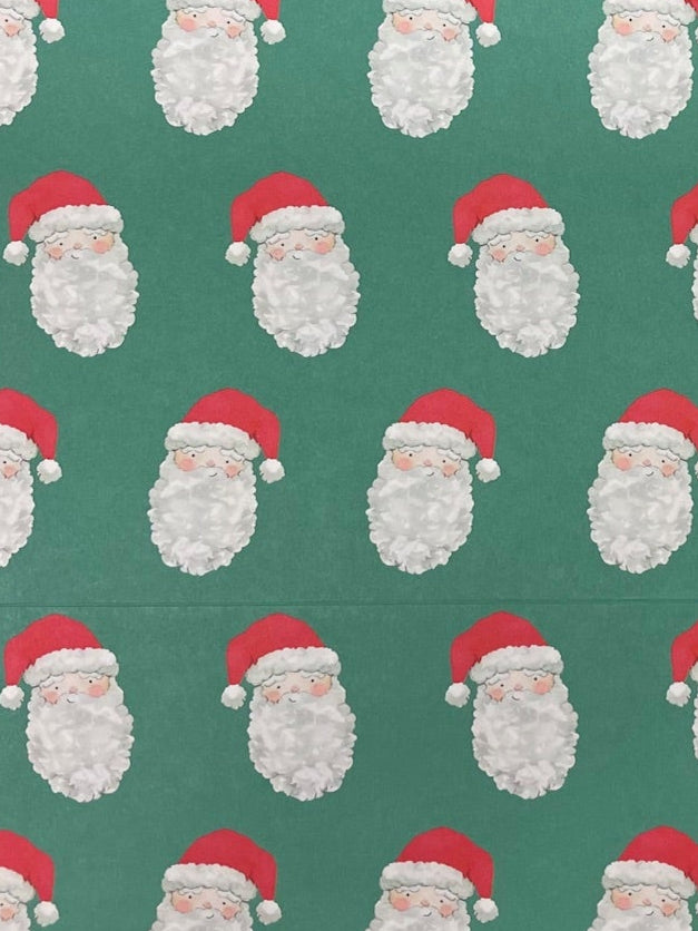 image of vintage santa wrapping paper 