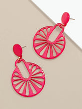 Load image into Gallery viewer, Cutout disk drop earrings
