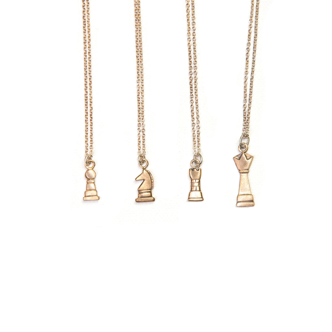 Brass Chess Necklace
