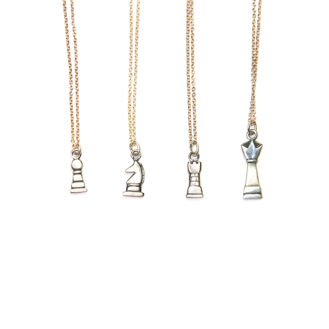 Silver Chess Necklace