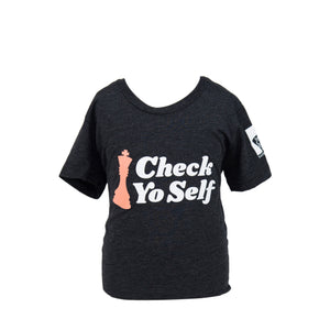 Check Yo Self 2.0 Youth Tee - Charcoal Triblend