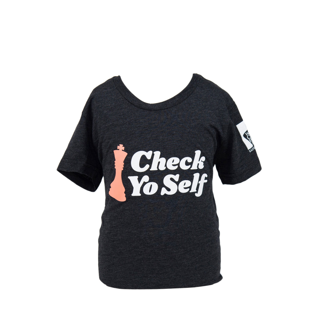 Check Yo Self 2.0 Youth Tee - Charcoal Triblend