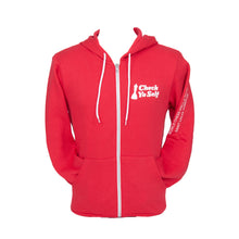 Load image into Gallery viewer, Check Yo Self 2.0 Zip Hoodie - Red
