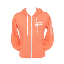 Load image into Gallery viewer, Check Yo Self 2.0 Zip Hoodie - Coral
