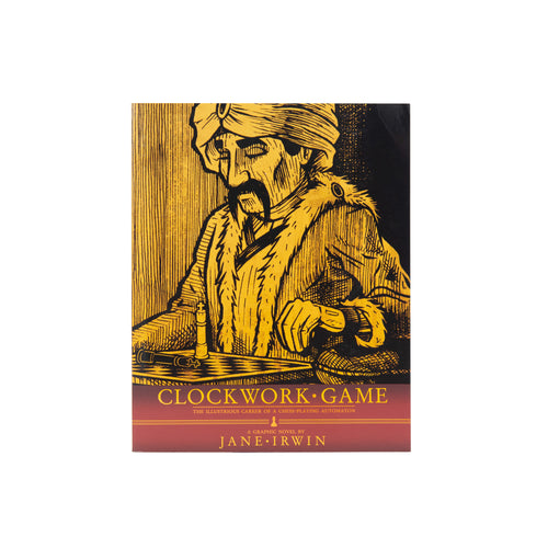 Cover of 'Clockwork Game: A Graphic Novel' about the 18th-century chess-playing machine.