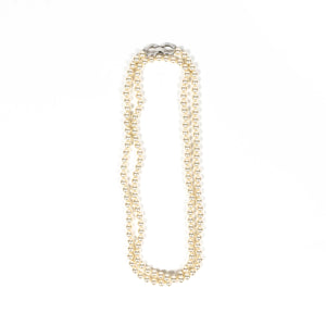 Faux pearl strand necklace