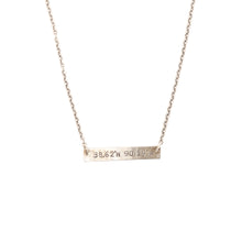 Load image into Gallery viewer, Mini Coordinates Necklace in Silver - STL
