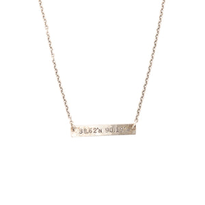 Mini Coordinates Necklace in Silver - STL