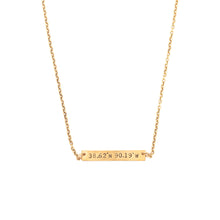 Load image into Gallery viewer, Mini Coordinates Necklace in Brass - STL
