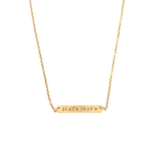 Mini Coordinates Necklace in Brass - STL