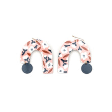 Load image into Gallery viewer, Peach Blossom Big Arch Drop Earrings
