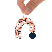 Load image into Gallery viewer, Peach Blossom Big Arch Drop Earrings

