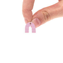 Load image into Gallery viewer, Lilac Striped Gingham Arch Stud Earrings
