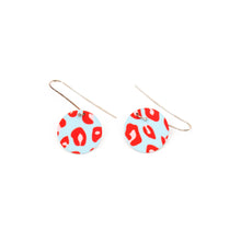 Load image into Gallery viewer, Red Lined Leopard Drop Earrings
