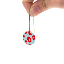 Load image into Gallery viewer, Red Lined Leopard Drop Earrings
