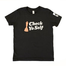 Load image into Gallery viewer, Check Yo Self Youth T-Shirt- Dark Grey
