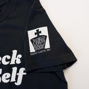 Check Yo Self Youth T-Shirt- Dark Grey