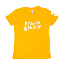 Load image into Gallery viewer, Check Yo Self Youth T-Shirt- Gold
