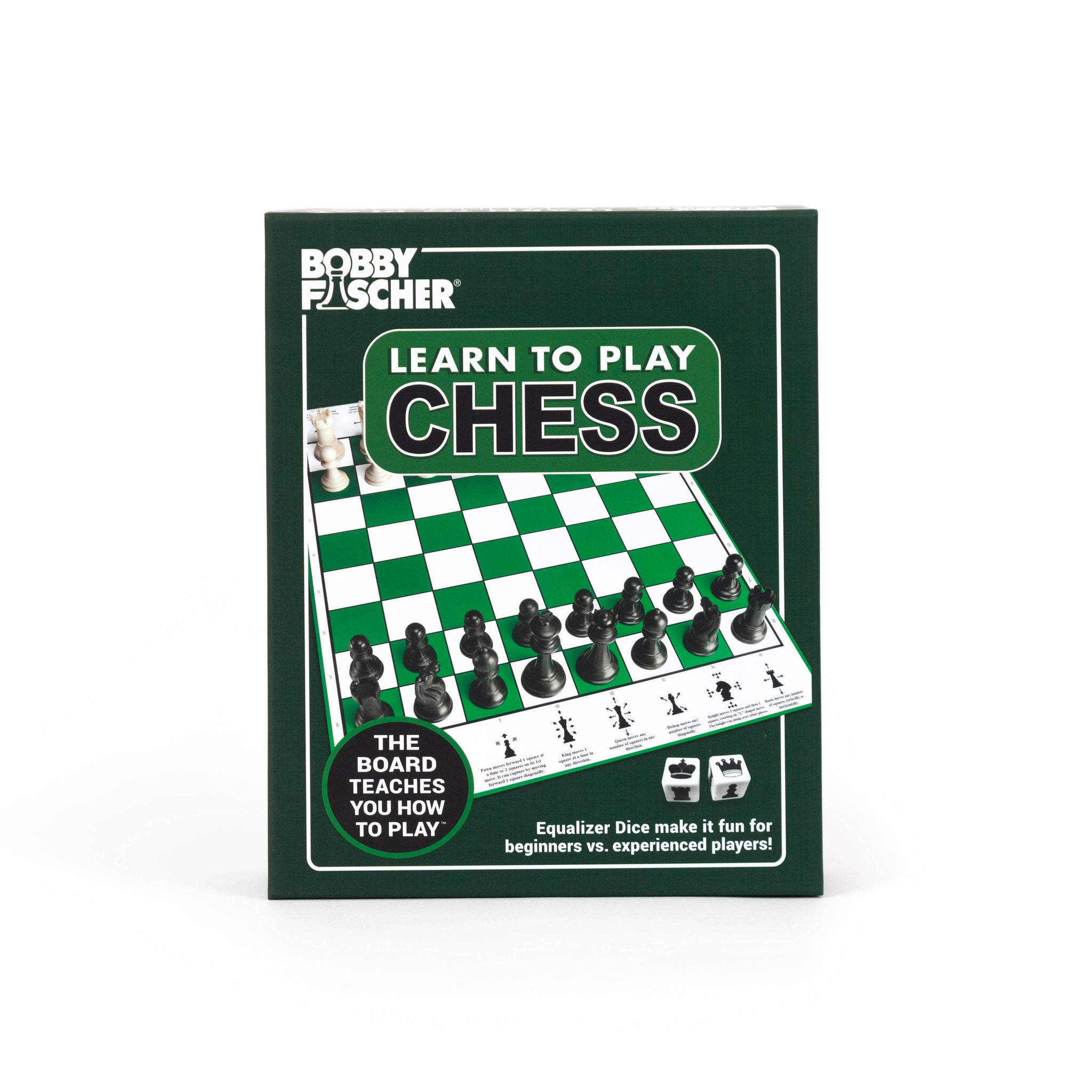 Bobby Fischer Learn to Play Chess Set Board Game, Easy to Understand - How  to Play Chess Book, 34 Plastic Staunton Chess Pieces, Folding Illustrated