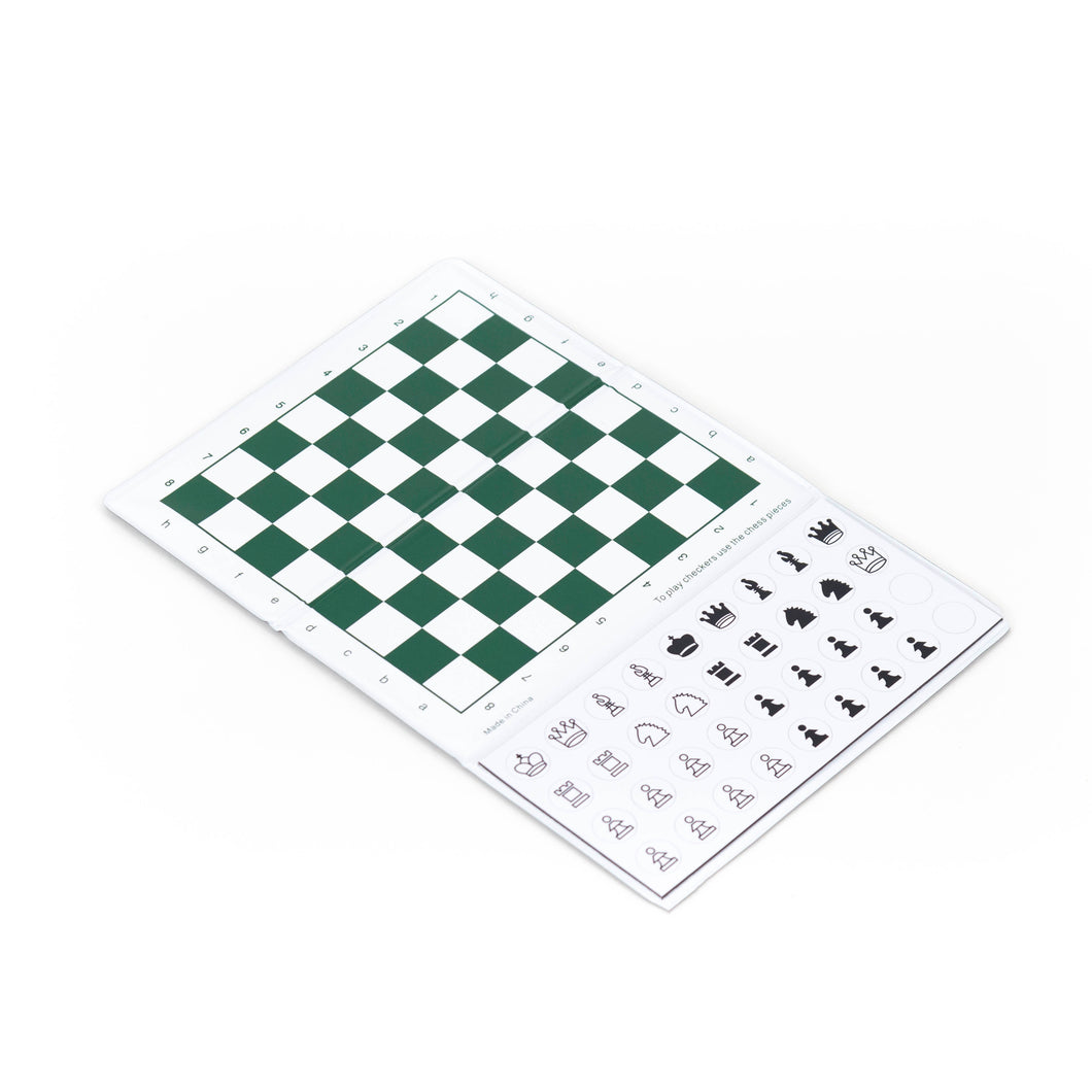 WCHOF Checkbook Magnetic Chess Set