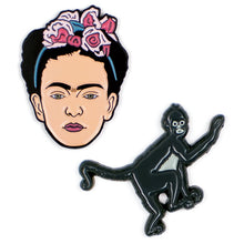 Load image into Gallery viewer, Pin 1 Frida
Pin 2 Monkey 
