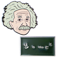 Load image into Gallery viewer, Pin 1 Einstein Head
Pin 2 Equation 
