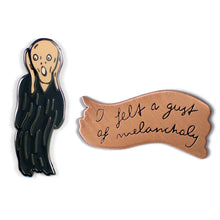 Load image into Gallery viewer, Pin 1 Scream Character
Pin 2 Melancholy Quote
