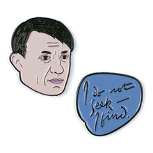 Load image into Gallery viewer, Pin 1 Picasso Head
Pin 2 "I do not seek - I find" Quote
