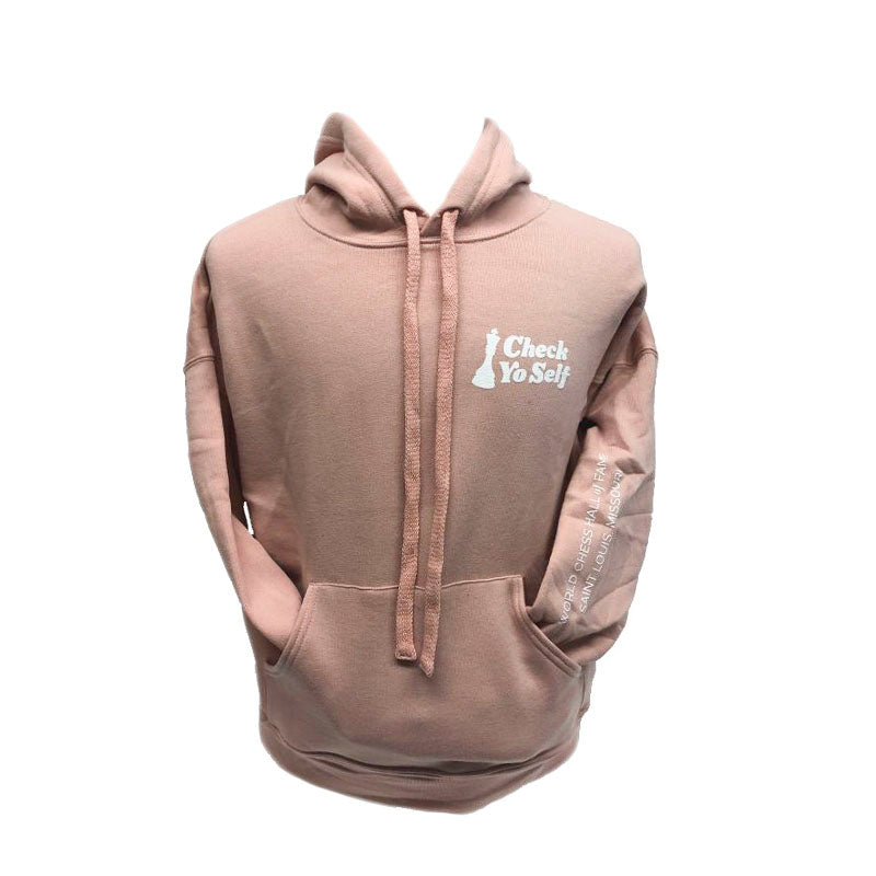 Check Yo Self 2.0 Pullover Hoodie - Peach