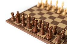 Load image into Gallery viewer, 3.75&quot; Kikkerwood Old Russian Chess Set on Walnut Board
